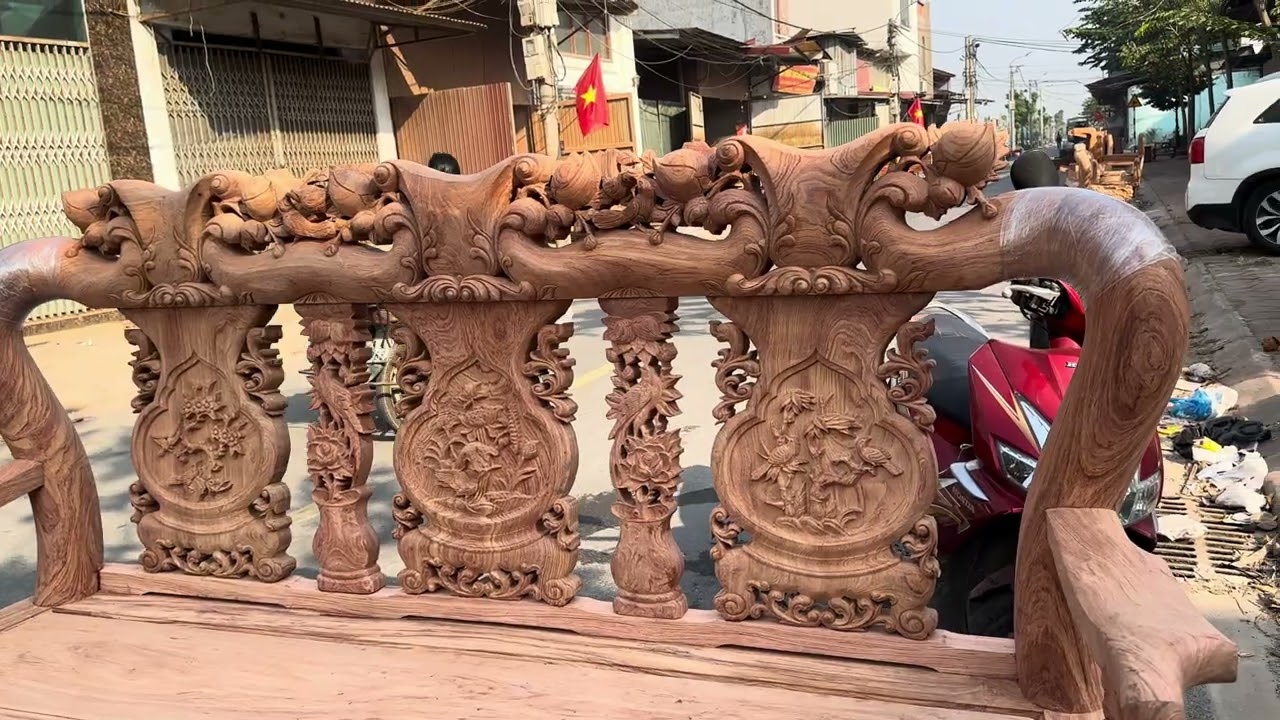 Minh đào tay 12 chân 14 gỗ hương đá