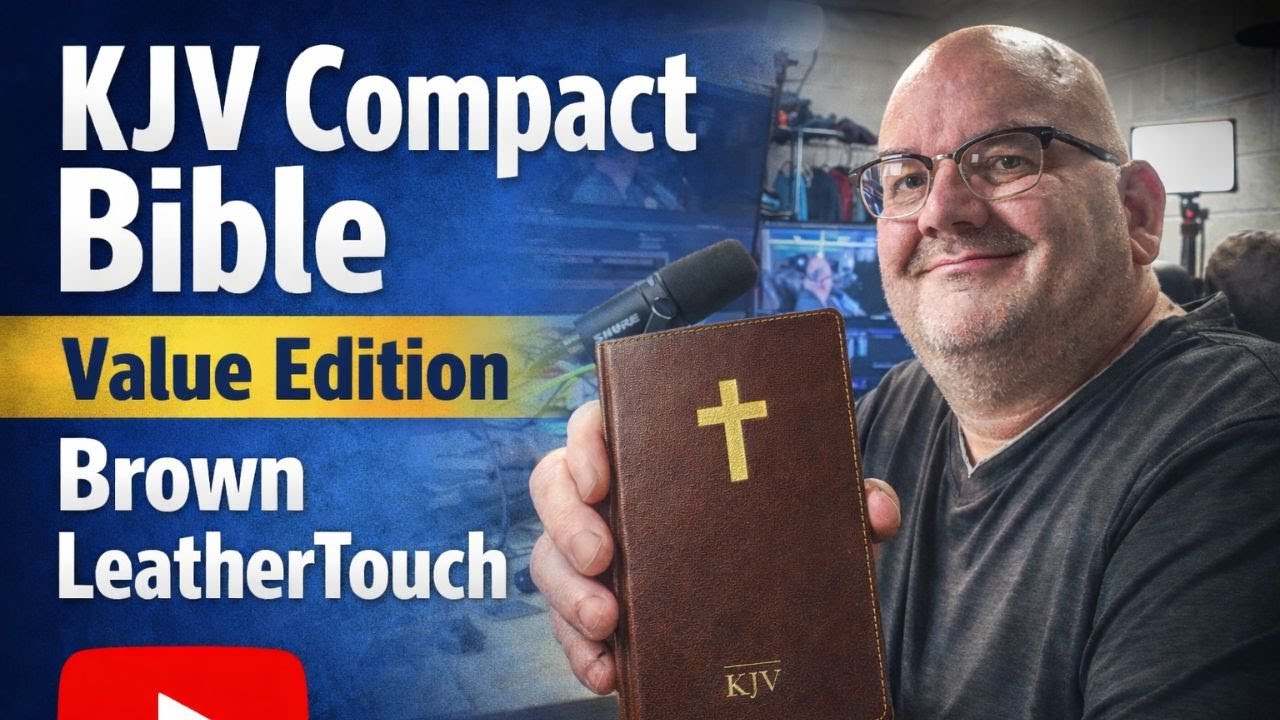 ОБЗОР БИБЛИИ: Библия короля Якова в компактном формате | Выгодное издание | Коричневая кожаная об...