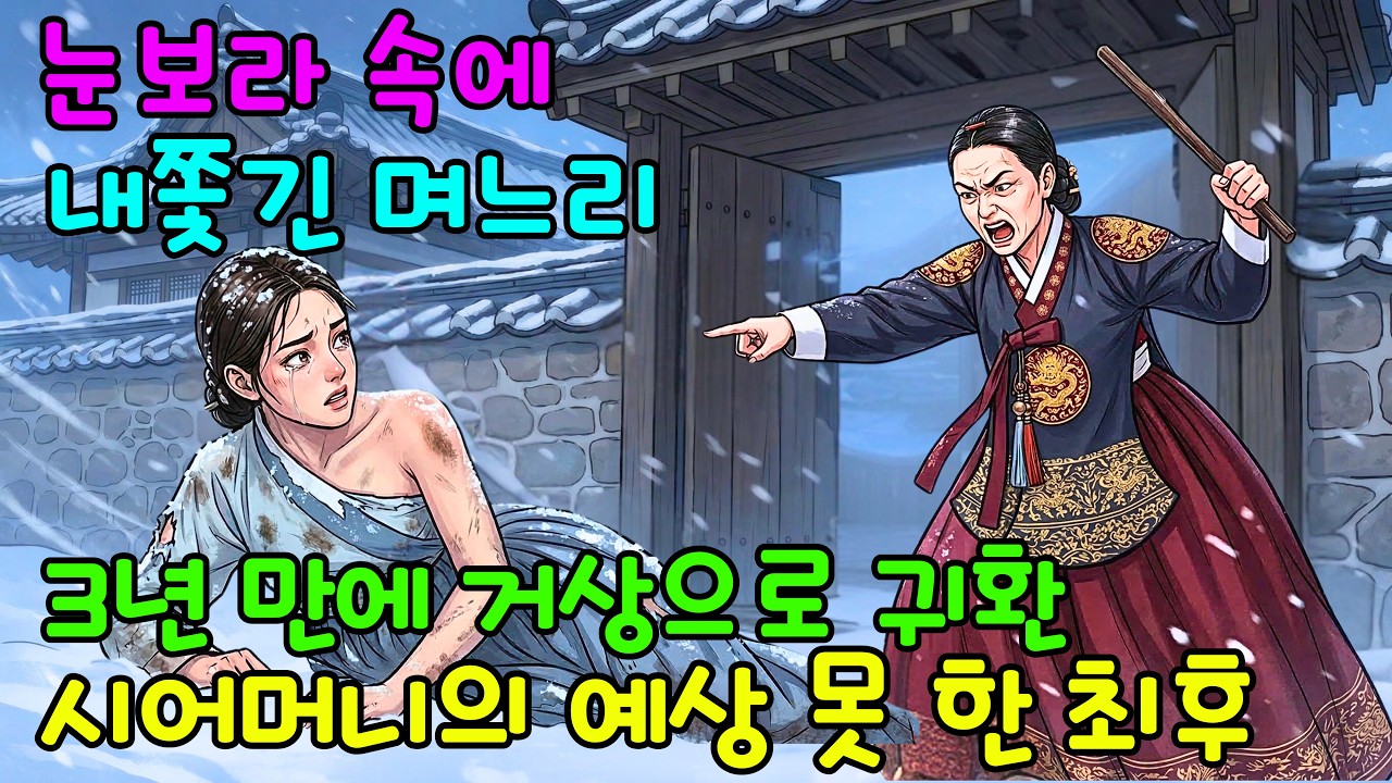 눈보라 속에 내쫓긴 며느리, 3년 만에 거상으로 귀환하자 시어머니가 믿기지 않는다는 표정을 짓다 | 야담 | 조선야담 | 민담 | 설화 | 전래동화 | 오디오북