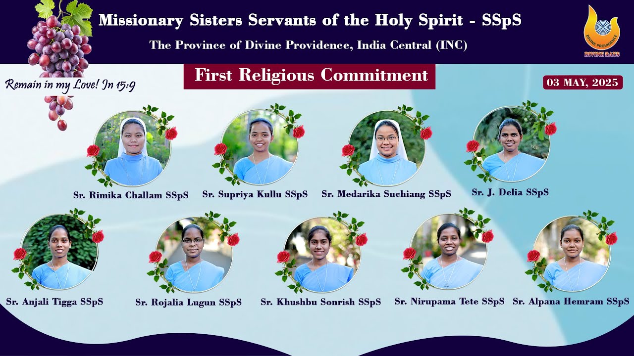 First  Profession, 3rd May 2025 Holy Spirit Convent, Indore,  INC  SSpS  || DIVINE RAYS SSpS – INC