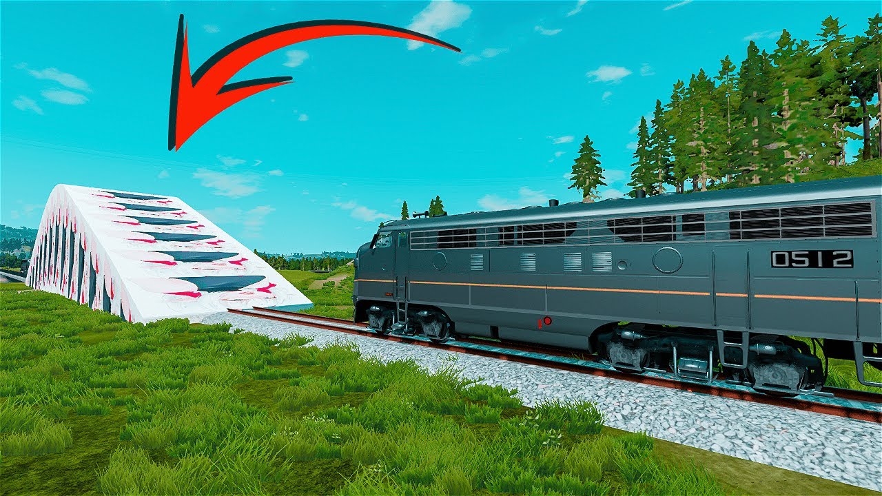 Train vs Ramp #10 - BeamNG.Drive