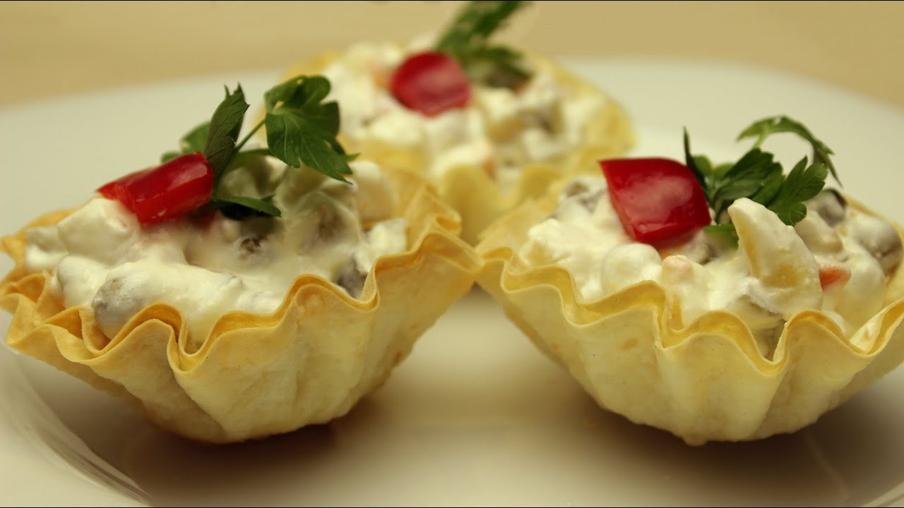 Çıtır Yufka Kasede Amerikan Salata - Rus Salatası Tarifi