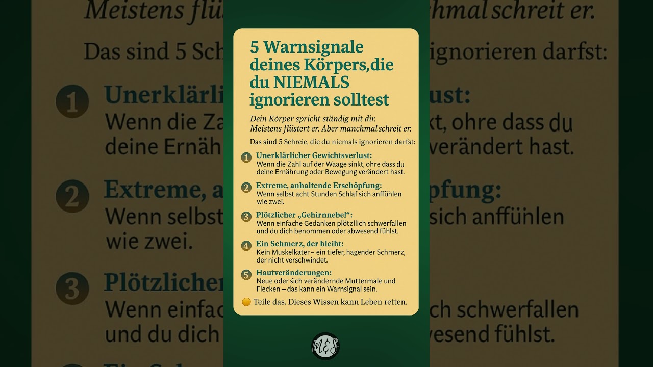 Diese 5 Warnsignale deines K&ouml;rpers darfst du nie ignorieren!