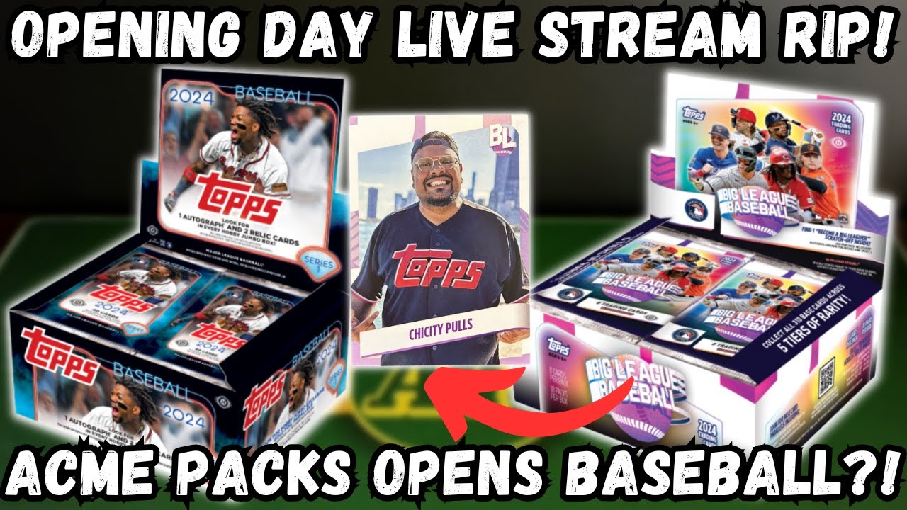 AP OPENS BASEBALL?!? Live Opening Day Rip! 2024 Topps Series 1 & Big League Baseball!