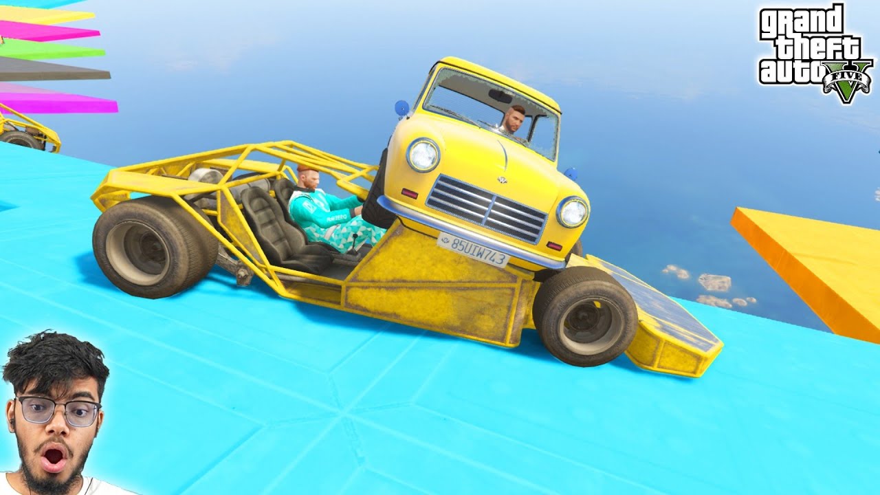 Cars Vs Cars in Lava 99.765% People Cannot Complete This Challenge in GTA 5!
