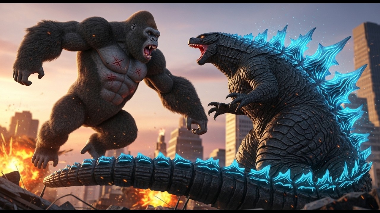 King Kong vs Godzilla: The Great Battle for Life and Death - Epic Clash!