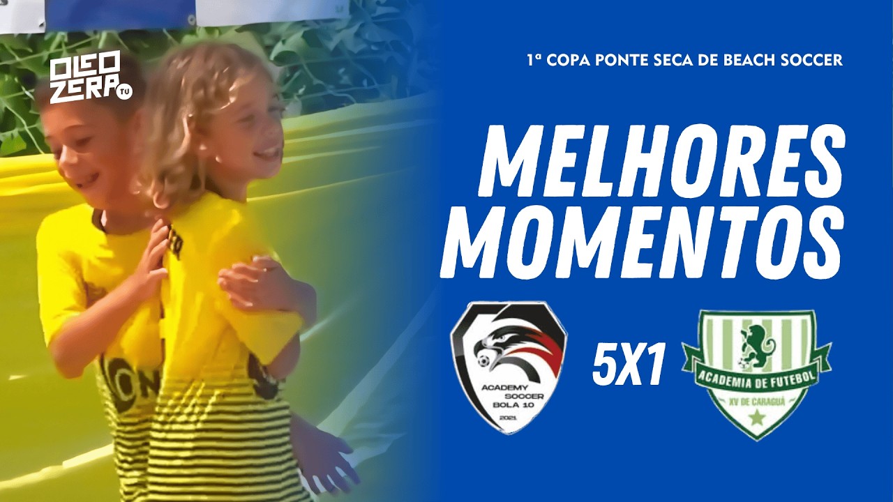 BOLA 10 5 x 1 XV DE CARAGUÁ| MELHORES MOMENTOS | FINAL SUB-11 | 1ª COPA PONTE SECA DE BEACH SOCCER