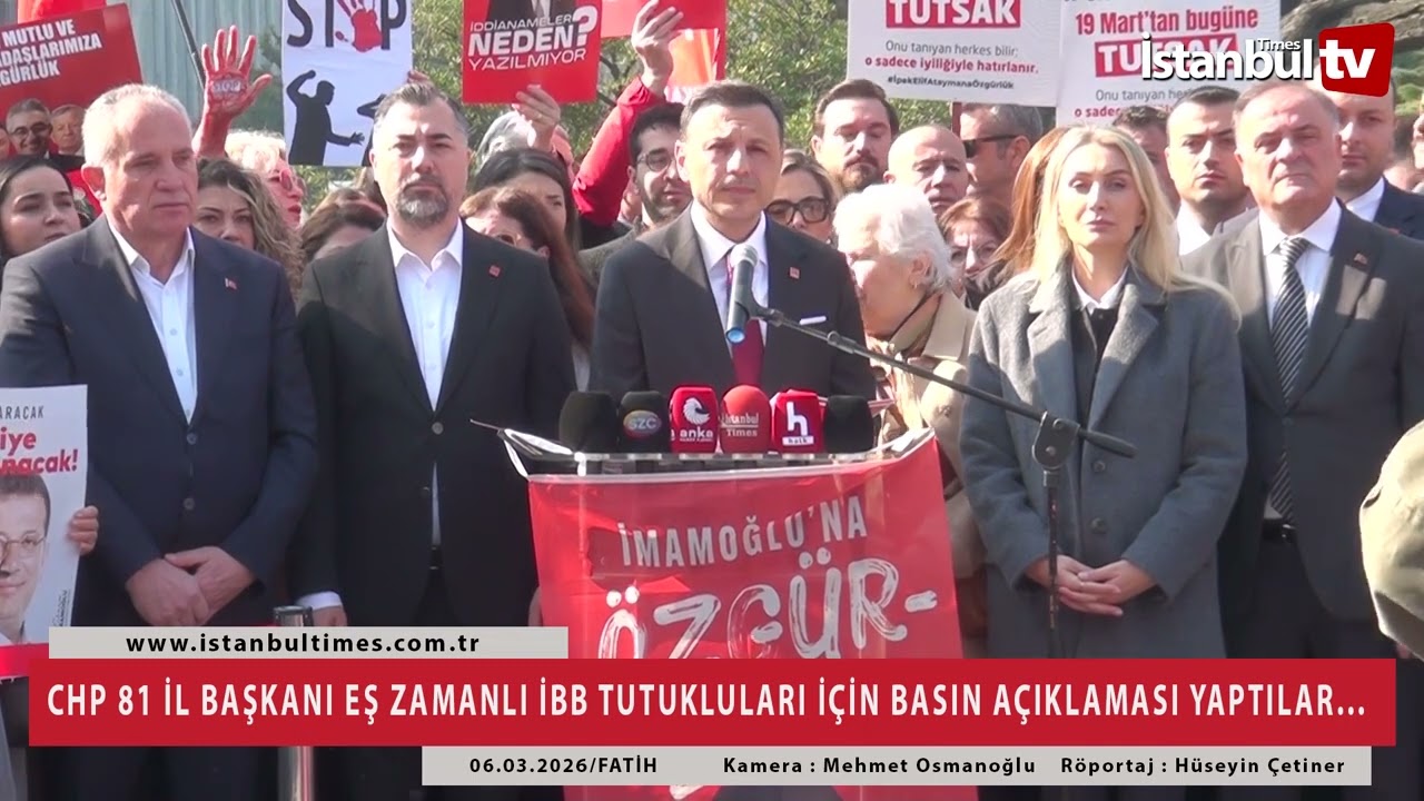 CHP 81 İL BAŞKANI EŞ ZAMANLI OLARAK İBB TUTUKLULARI İÇİN  BASIN AÇIKLAMASI YAPTI...