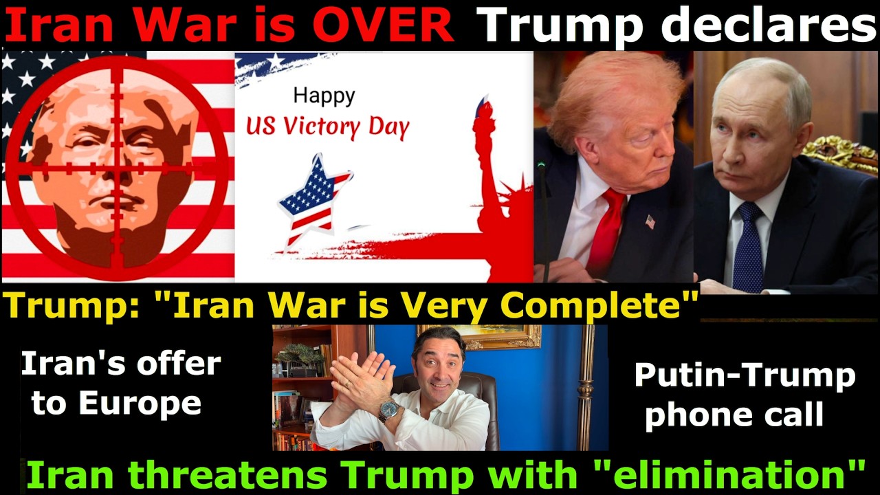 Iran War is Over-Trump announces. Iran demands guarantees+makes offer to Europe. Putin+Trump call