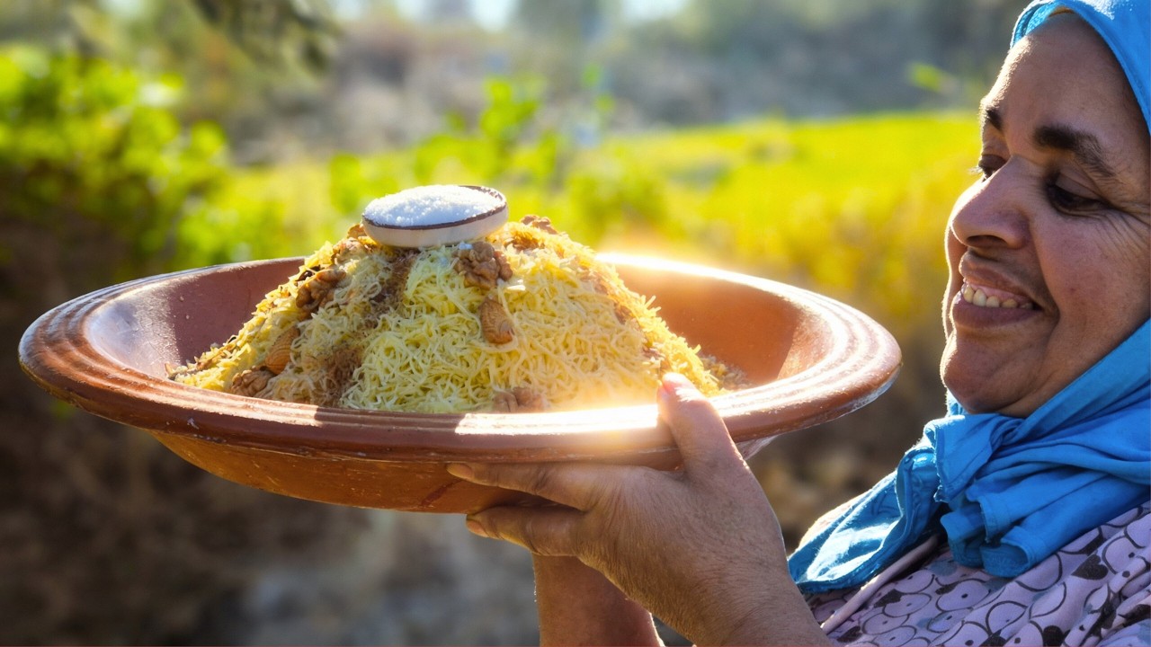 سفة مدفونة بالدجاج في البرّية 🌿🐔 وصفة مغربية كتخطف العين
