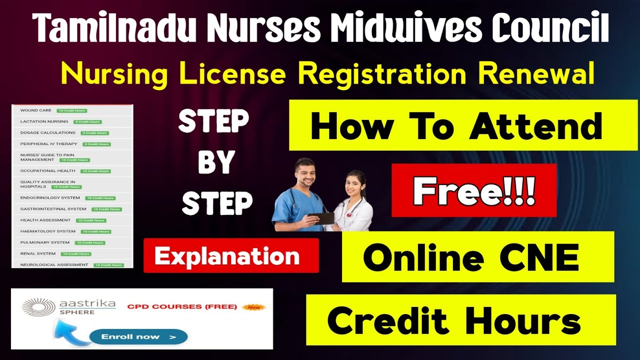 How To Complete CNE Course  credit HoursBy Using Free Platform/Nursing Registration Tamil -Aastrika 