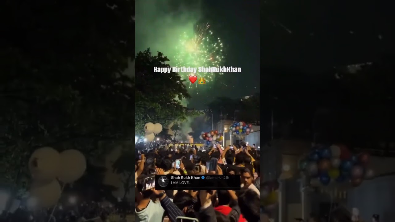 Happy Birthday SRK ❤️ | SRK status | SRK birthday night #srk #king #mannat #happybirthdaysrk #shorts