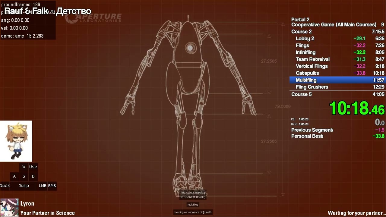 Portal 2 All Main Courses in 39:10