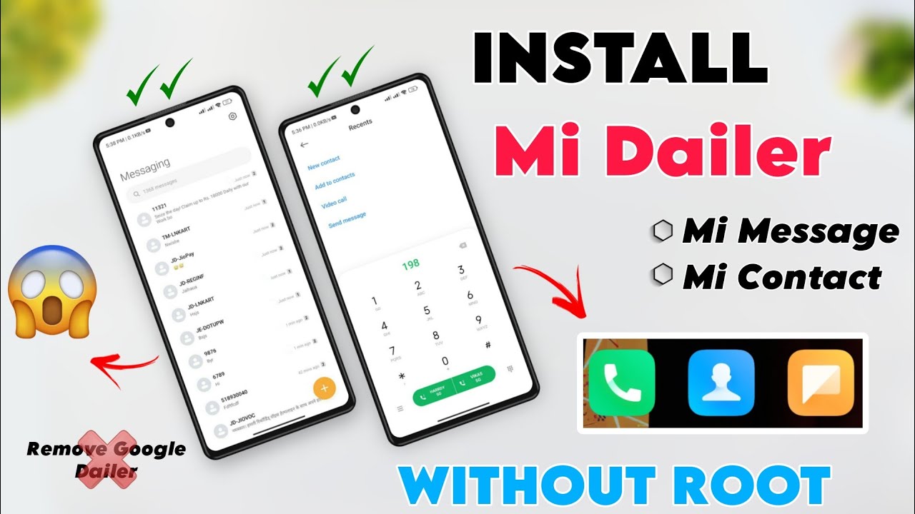 Install MIUI Dailer In Any Xiaomi Devices ✅ Miui Dailer In India 🔥Also Message & Contact Available 🤩