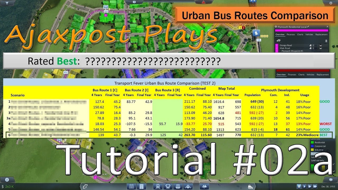 Transport Fever: Tutorial - The Most Profitable City Bus Route?