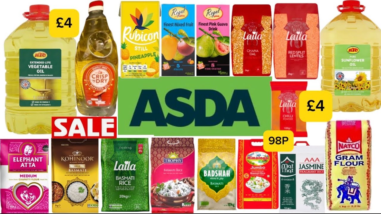 Asda Sale 2025 . Atta / Oil / Rice / Juice Drink / Spice . Walking Tour . 