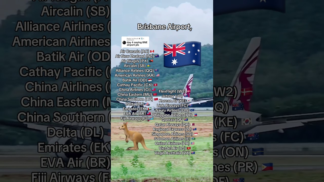 Brisbane Airport (IATA: BNE, ICAO: YBBN), #airlines #planespotting #australia