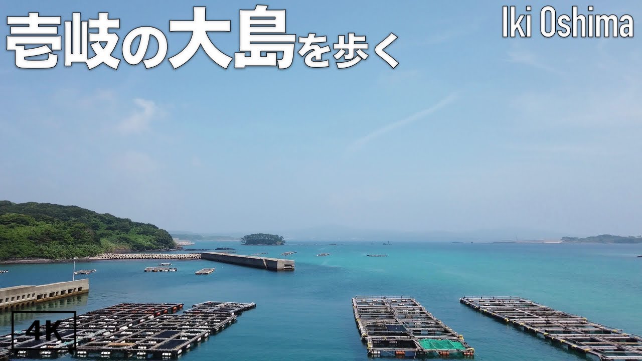 【4K】壱岐の大島の大島港から長島港まで歩く。長崎県壱岐市大島 2020