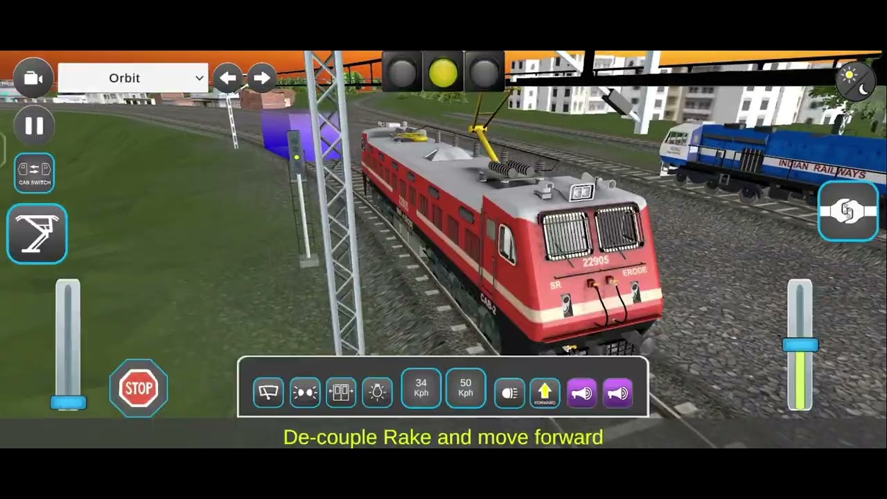 New train game indian train simulator gameplay wab-4 loco motive change #gaming 