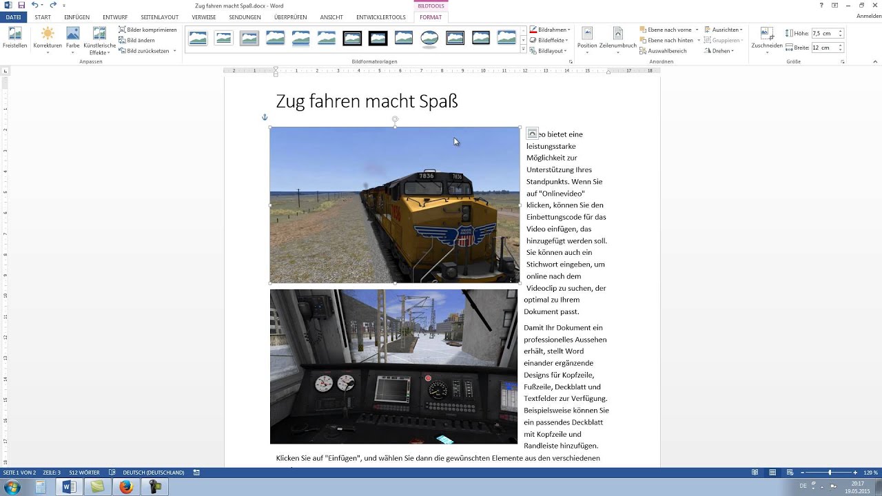 Microsoft Word: Bilder einfügen und bearbeiten [Tutorial, Anfängerkurs Teil 3, Grafik erstellen]