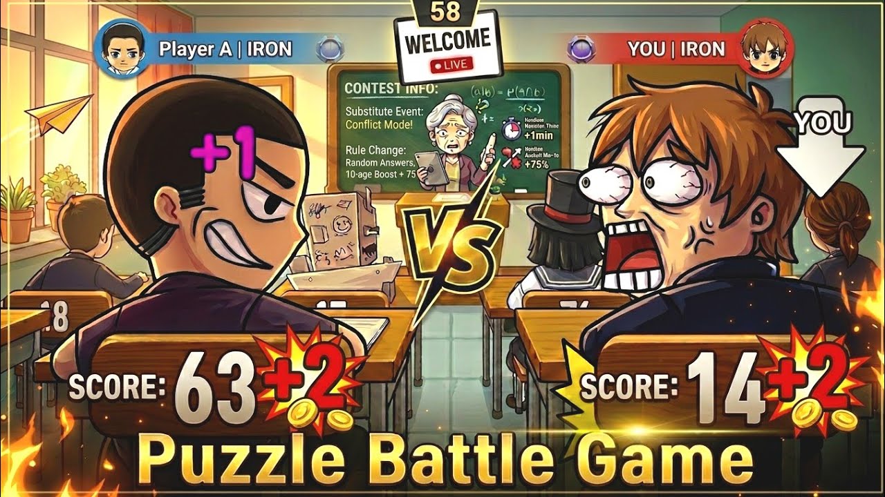 LIVE 🔴 Classroom Puzzle Battle 🔥 | Brain 🧠 Game Shorts LIVE | 1v1 Game | #shortslive​ #shortfeed​