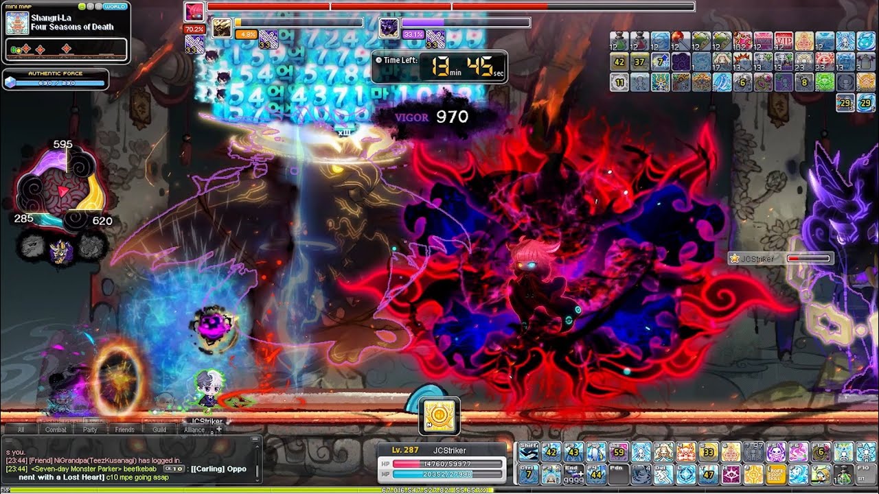 [Maplestory] 215m cp Striker/Thunder Breaker Easy Kaling Solo (71k Hexa Converted)