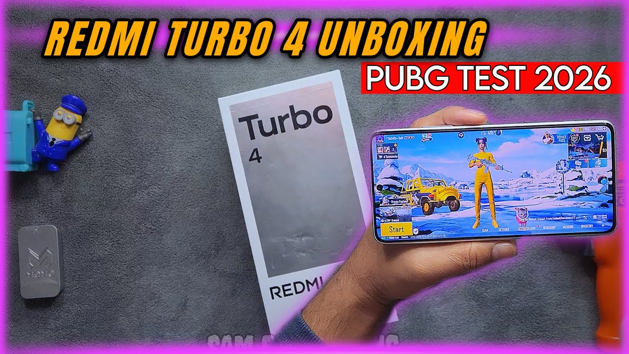 Redmi Turbo 4 UNBOXING & PUBG TEST 2026 | Price | Graphics | 120fps | Heat & Lag | Battery & Gyro