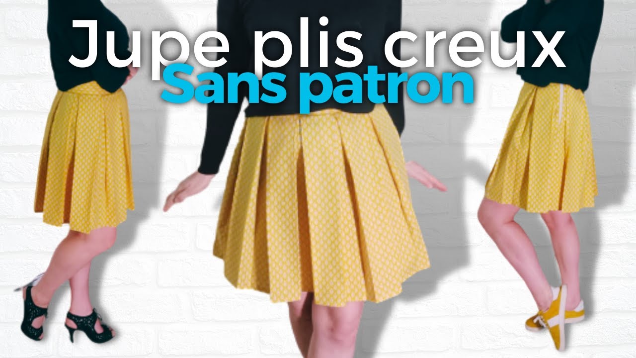 Coudre une jupe à plis creux tuto facile pour les débutant !