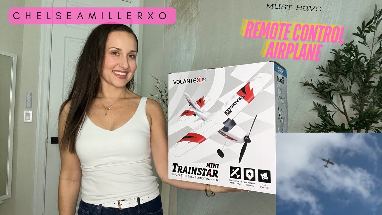 VOLANTEXRC RC Plane Trainer 3CH Remote Control Airplane with Prop Saver, 6-Axis Gyro 3 Modes to Fly