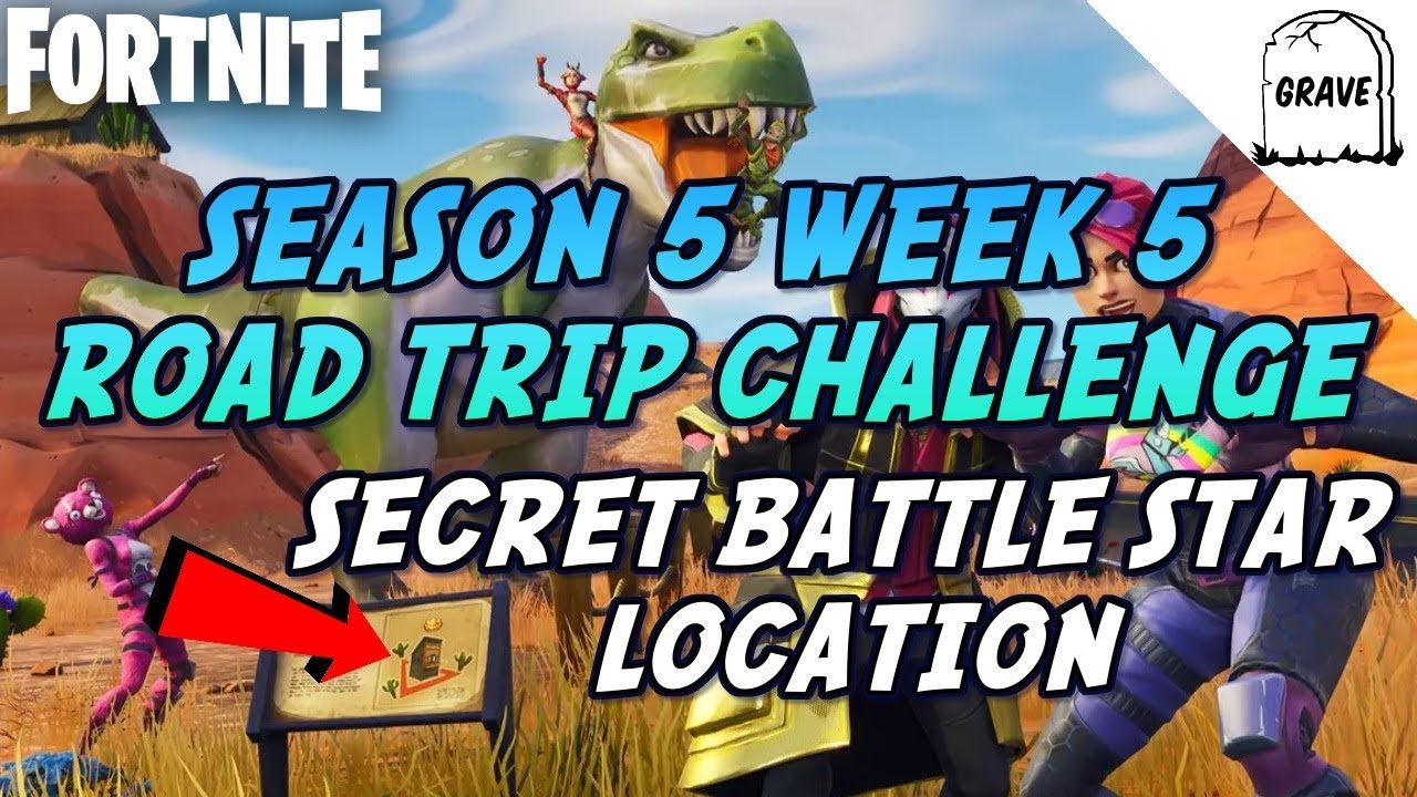 Fortnite Season 5 Week 5 Secret Battle Star Location (Road Trip Challenge)