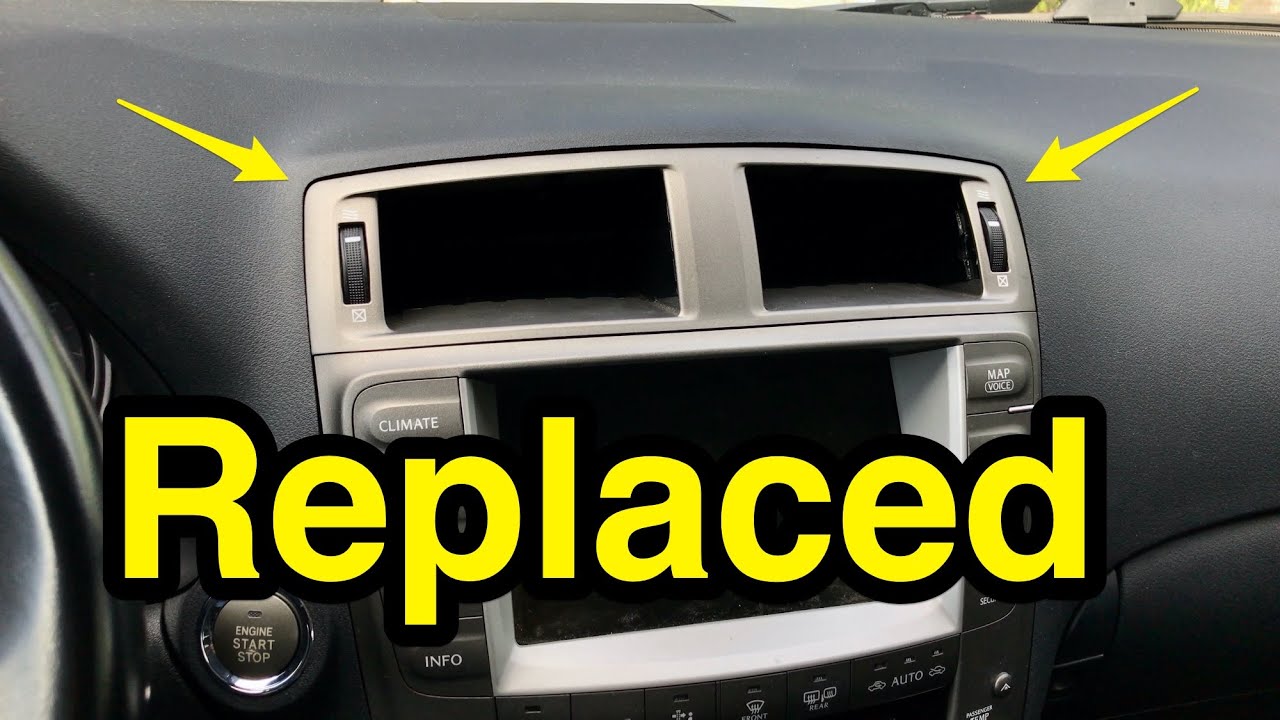 How to remove & replace center console air vent on Lexus IS250, IS350.