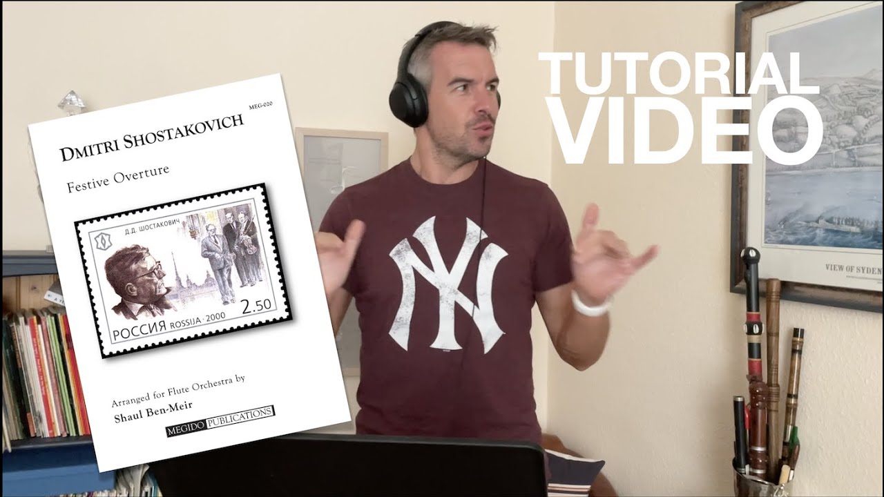 Shostakovich Festive Overture for Flute Ensemble - Tutorial & Rehearsal Video