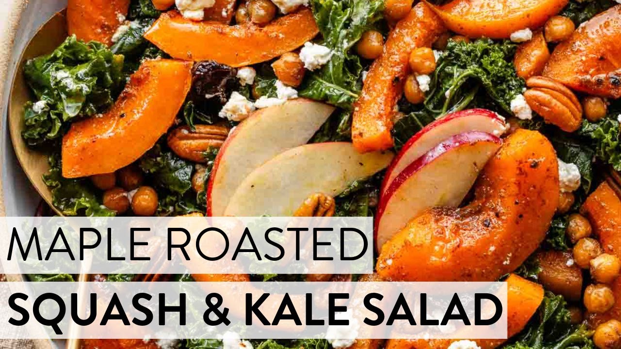 Maple Roasted Squash Kale Salad | Sally's Baking