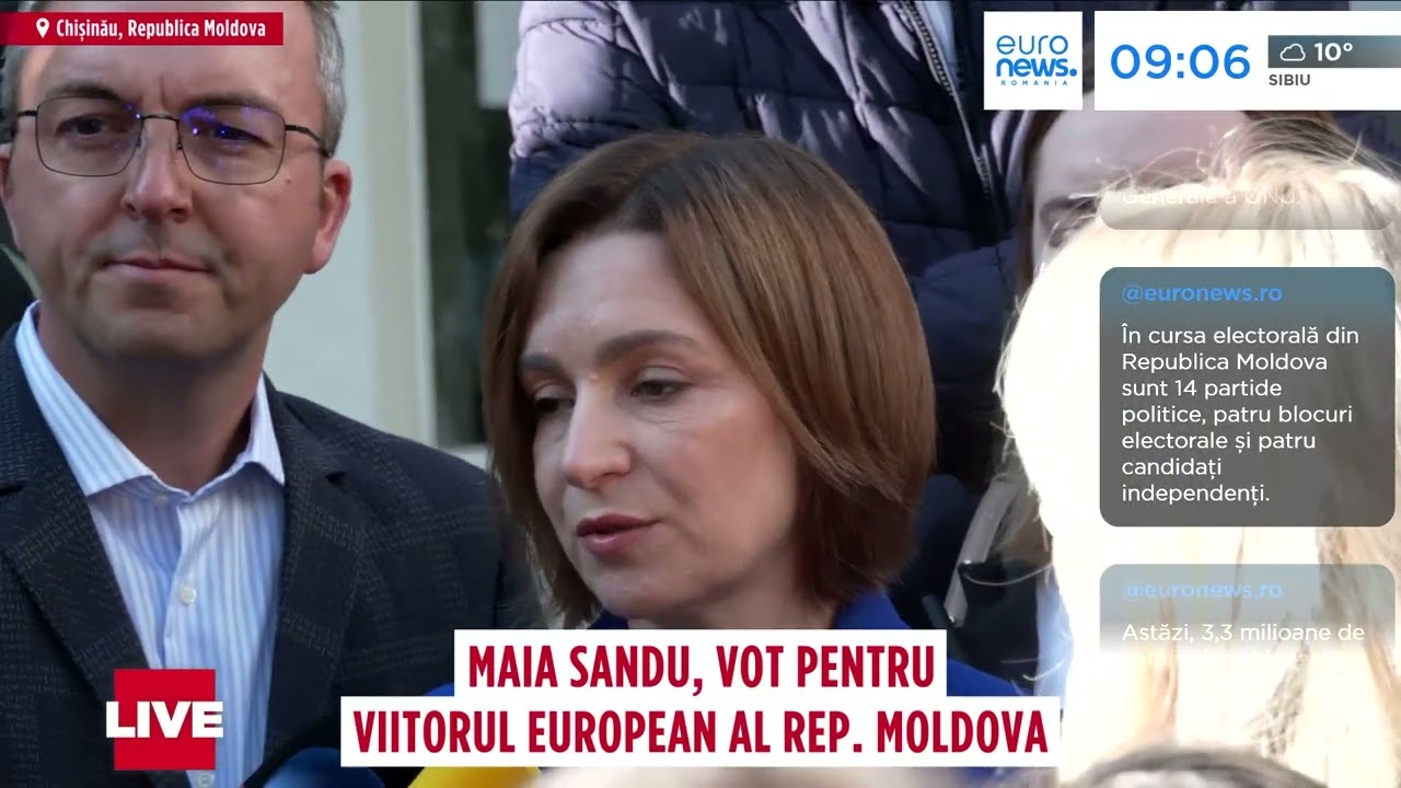 Alegeri parlamentare Moldova 2025. Maia Sandu a votat: &bdquo;Să nu permitem hoților să ne v&acirc;ndă viitorul&rdquo;