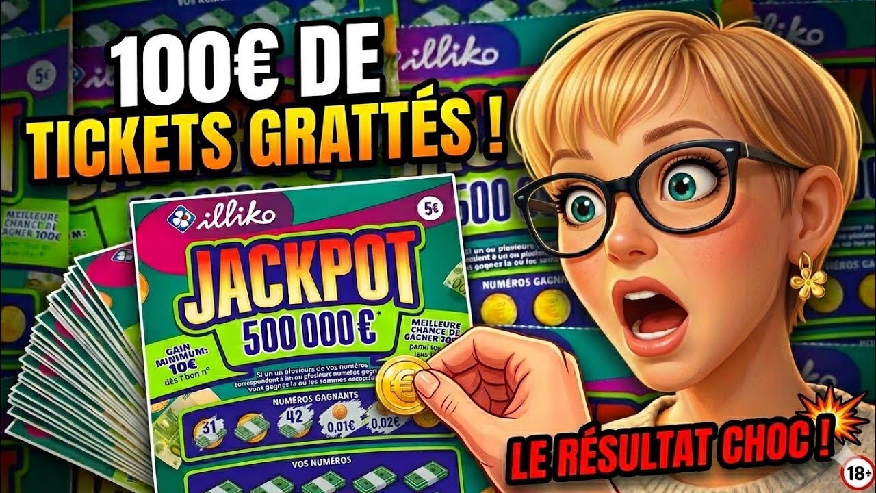  Grattage Jackpot pour 100 euros ☘️🍀 #grattage #fdj #gains