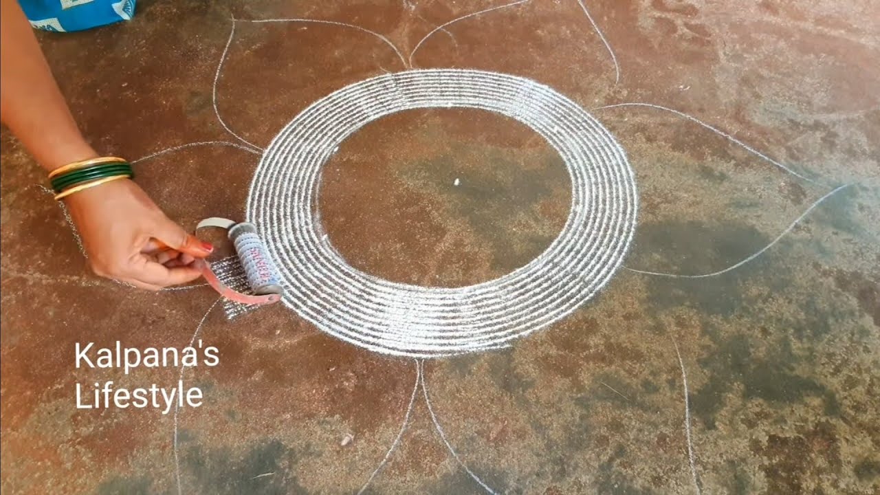 sankaranthi special roller muggulu easy rangoli design Margazhi special roller flowers kollam