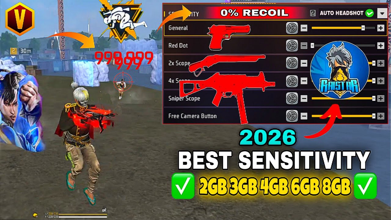 Free Fire Headshot Setting After Ob51 Update 2026⚡Best Sensitivity Settings ⚙️| Sensitivity Setting 