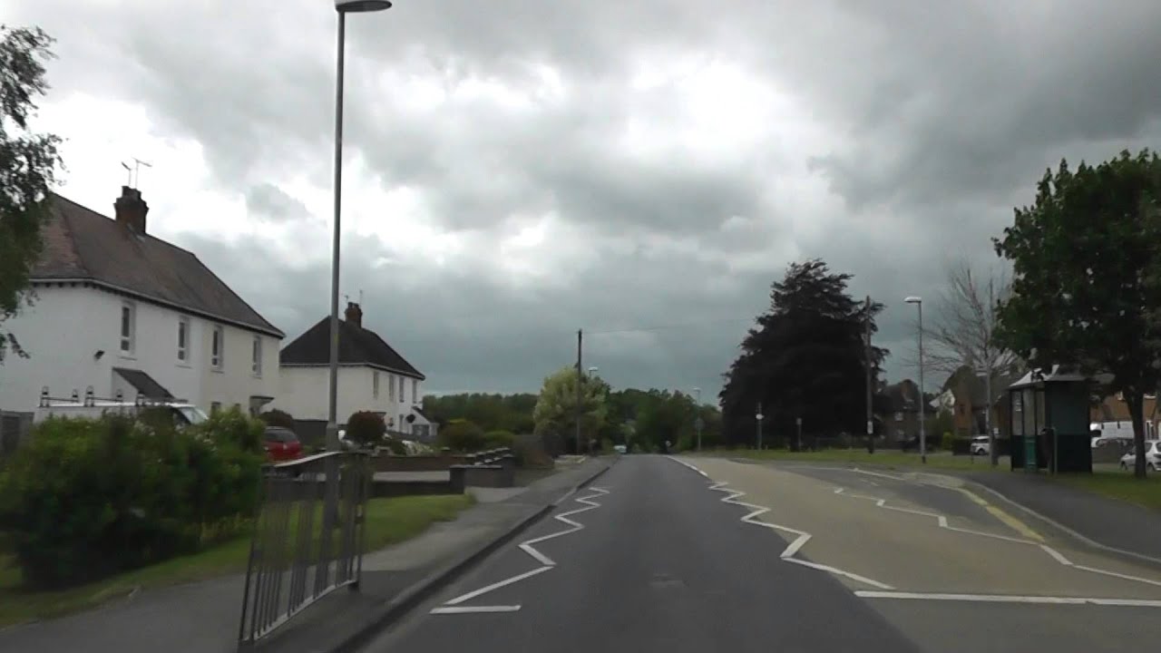 Driving On High Street, Synehurst & Badsey Road, Badsey, Evesham, Worcestershire, UK 22nd June 2013