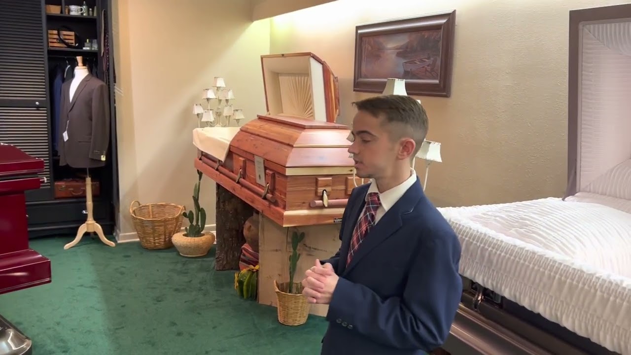 Casket show room presentation