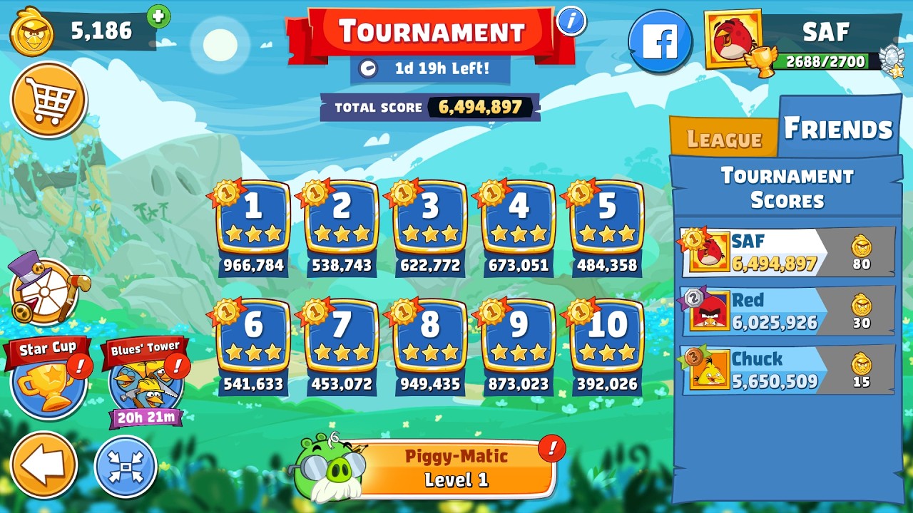 Angry Birds Friends. Турнир (23.03.2026). Все уровни 3 звезды. Проход от Сергея Фетисова.