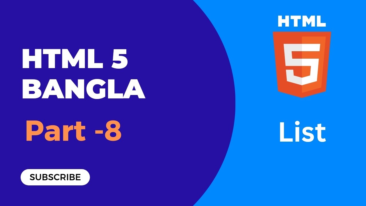 8. Html List Bangla tutorial