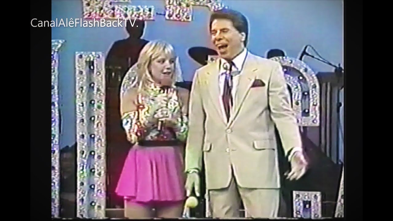 Flor Fernandez com Sílvio Santos 
