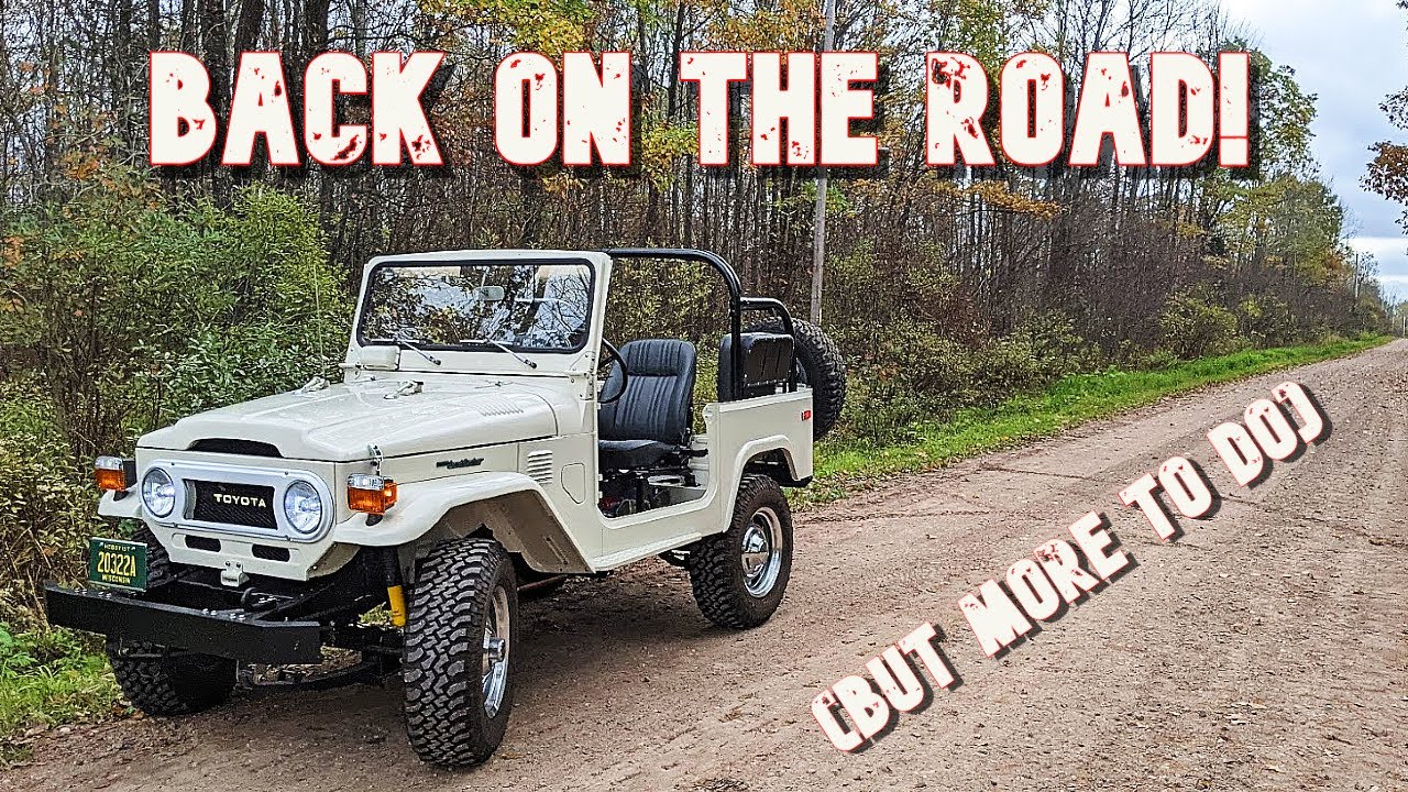 First drive!  And lots of last bits to install... : (FJ40 Week 46)