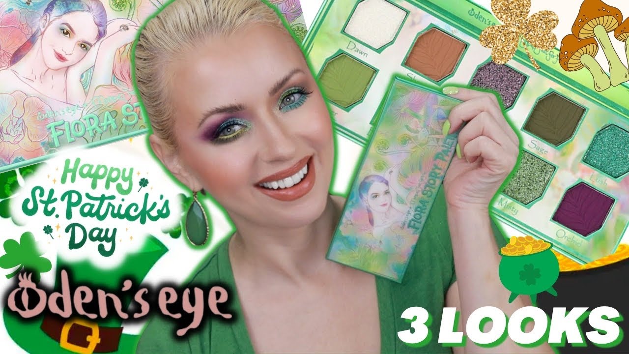 3 St. Paddy's Day Looks w/Oden's Eye x MakeupJustForFun FLORA STORY PALETTE | Steff's Beauty Stash