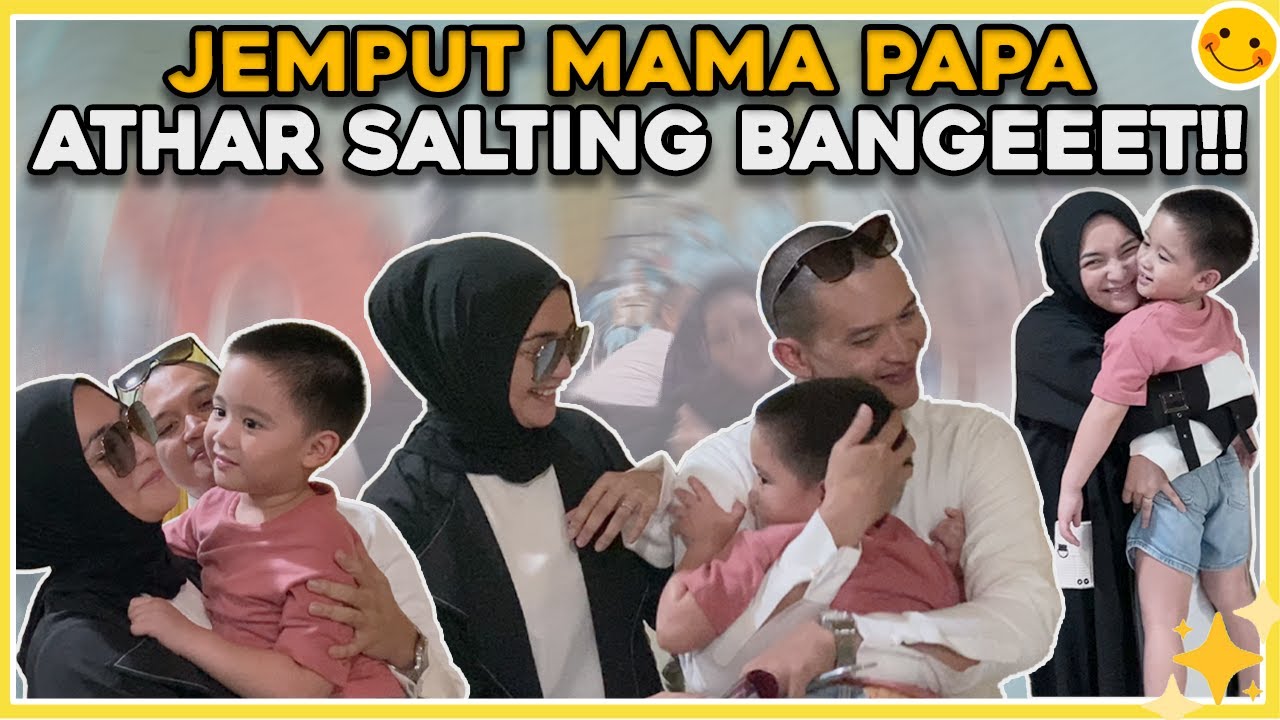 ATHAR LANGSUNG PELUK MAMA PAPAA!! KANGEEN BANGEETT