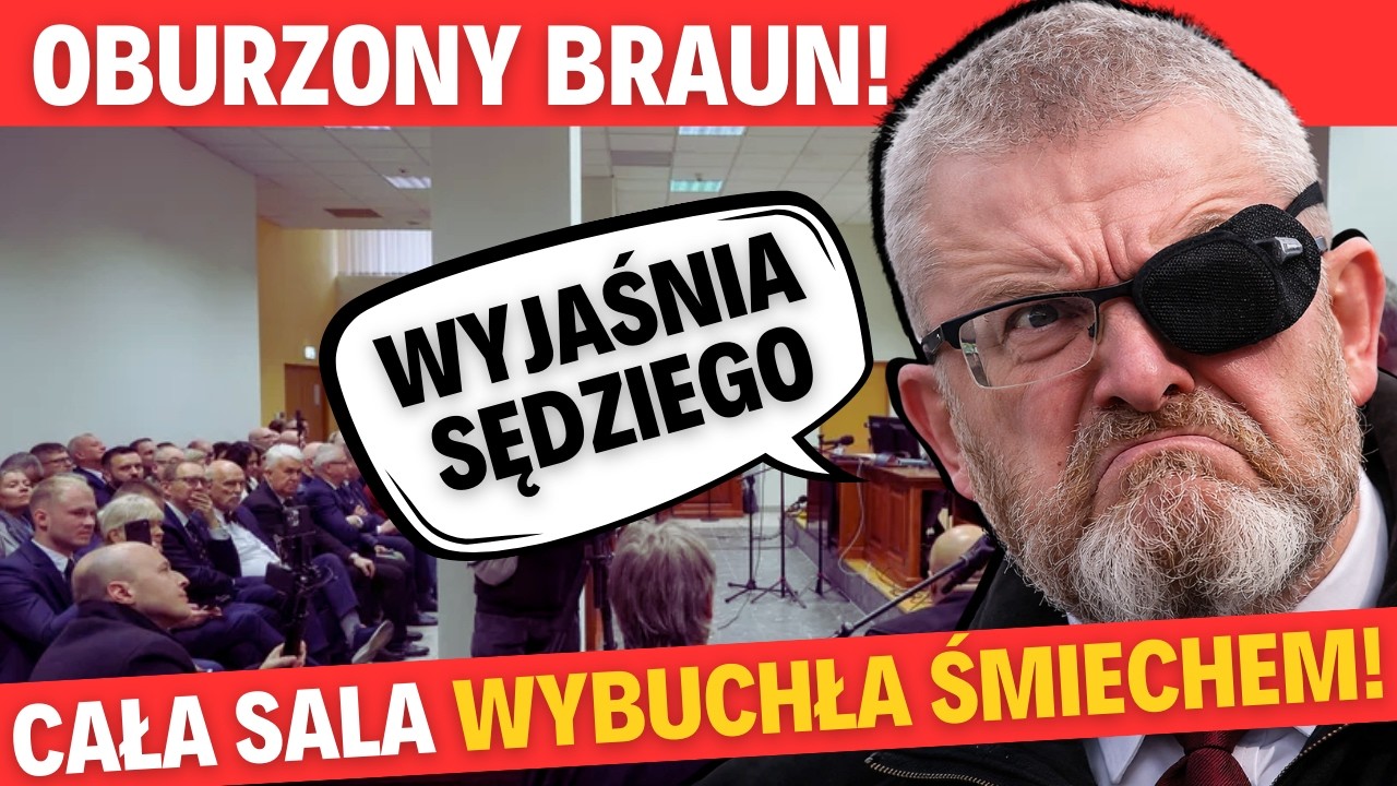 GRZEGORZ BRAUN ZAORAŁ SĘDZIEGO - CAŁA SALA WYBUCHŁA ŚMIECHEM! HIT