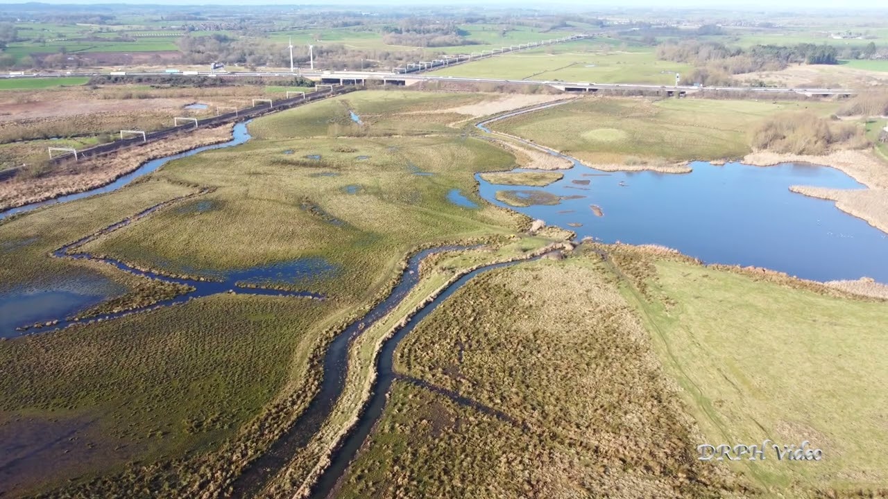 peaceful doxey marshes | relaxing wetland drone views