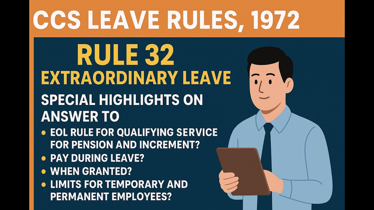 Extraordinary Leave under CCS Leave Rules 1972,  EOL explained,  HPFAS section officers