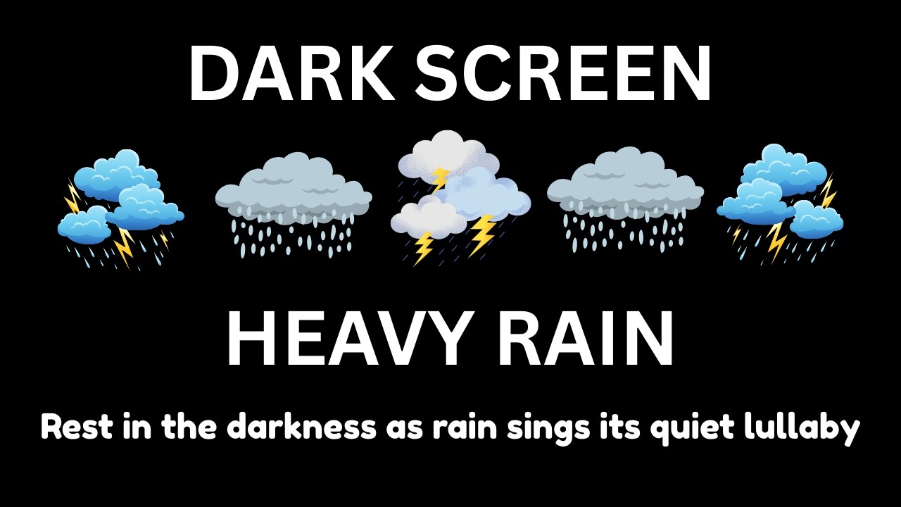 Natural Rainstorm Sounds at Night | BLACK SCREEN | Deep Rest Tonight