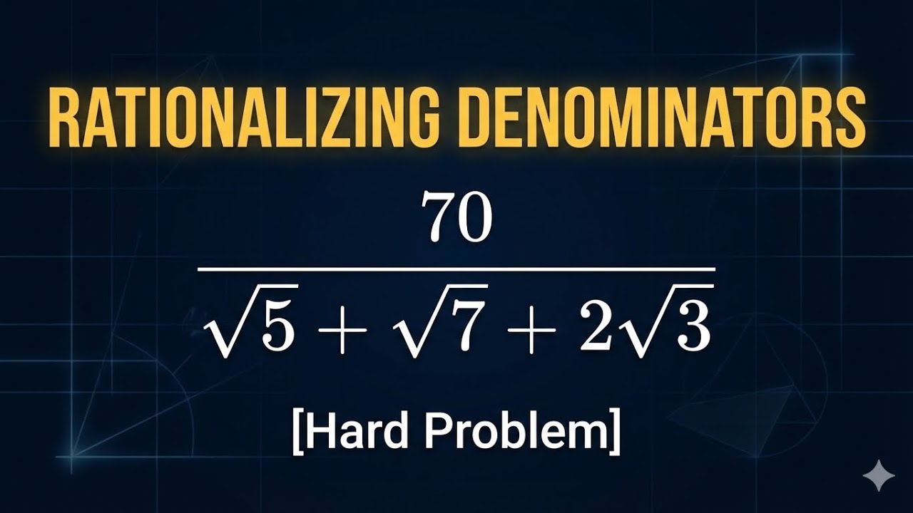 How to Rationalize a Denominator with 3 Terms | Step-by-Step Algebra